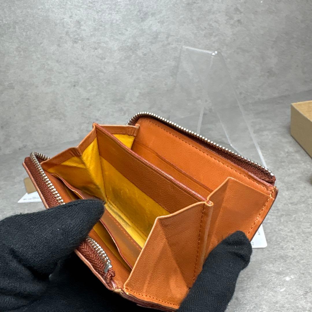 美品！ガンゾ CORDOVAN コードバン　Lファスナー　コンパクトウォレット