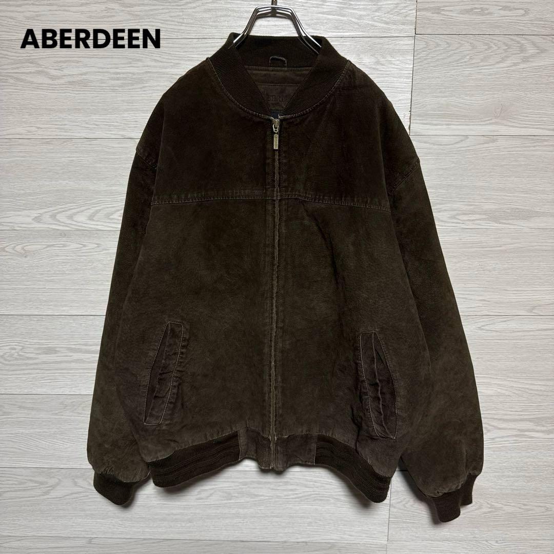 00s ABERDEEN スエード 本革 中綿 MA-1 ドリズラー ブルゾン