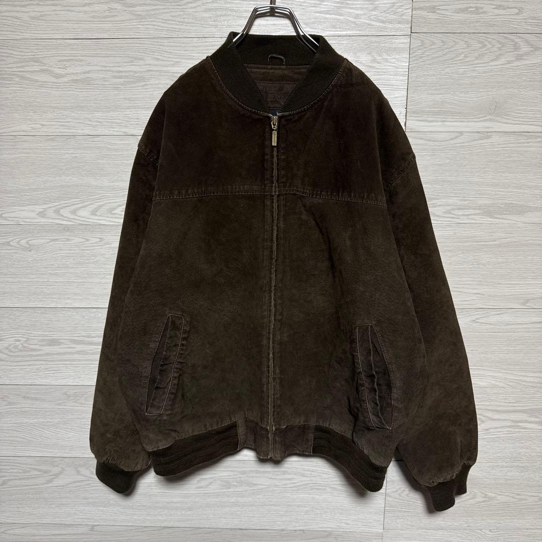 00s ABERDEEN スエード 本革 中綿 MA-1 ドリズラー ブルゾン