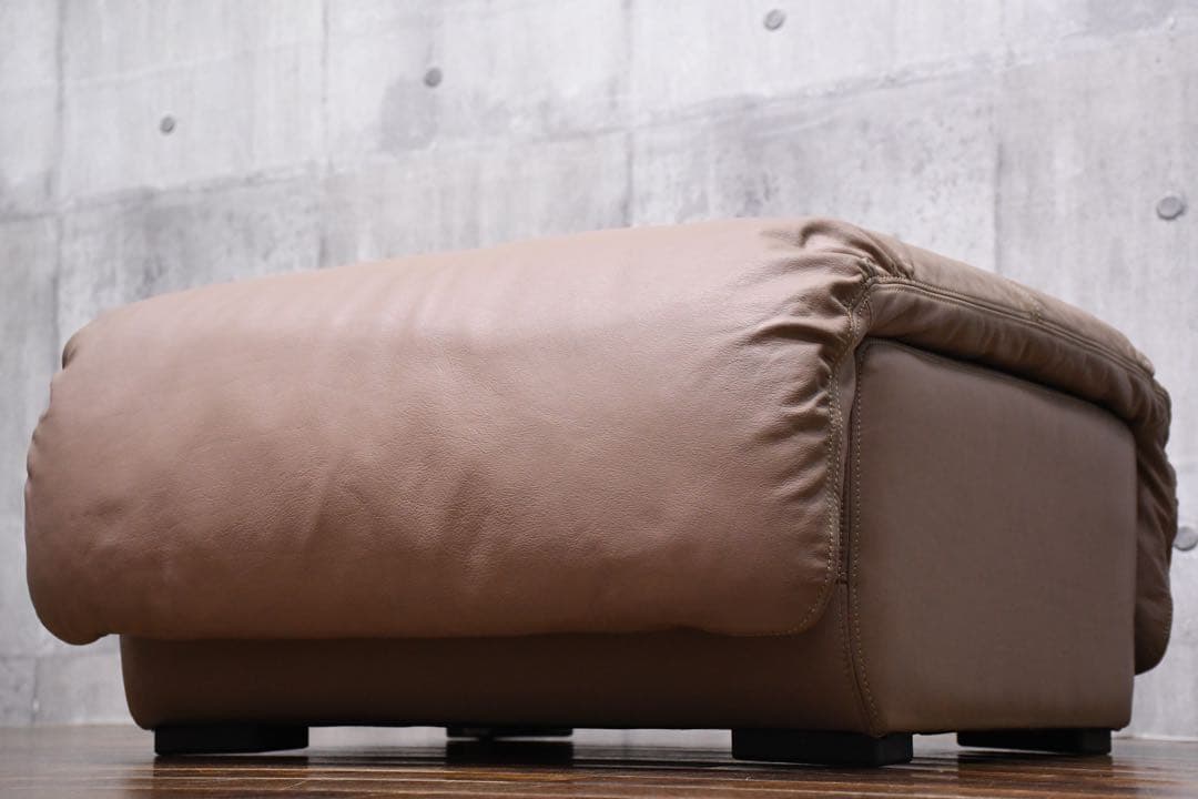 DLK151 マルニ木工 レザー/本革張り オットマン フットスツール 足置き