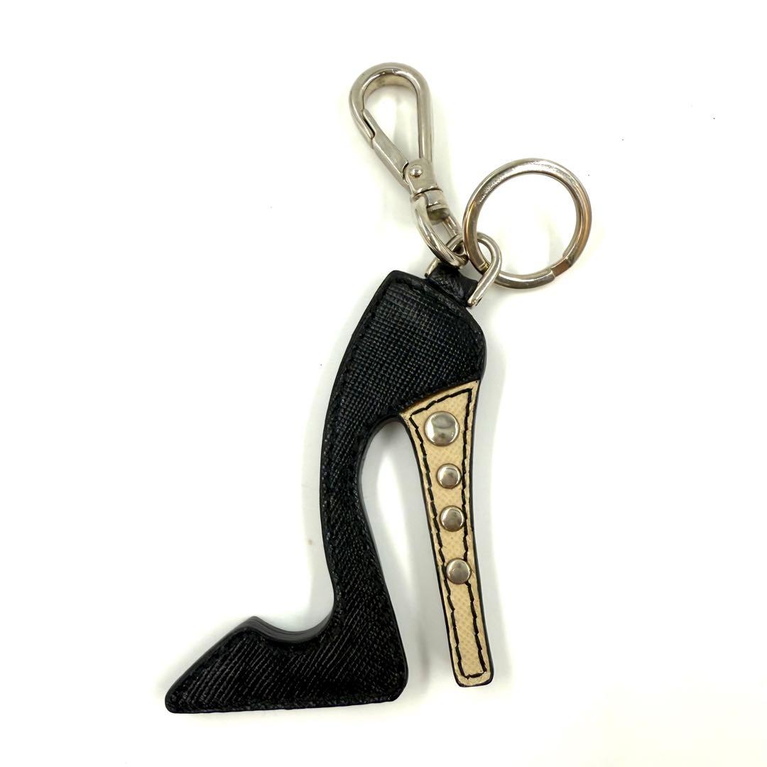 【最終価格】PRADA サフィアーノレザー ハイヒールチャーム　キーホルダー