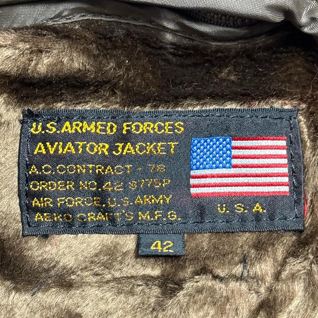 名作 G1 AeroCraft USA Flight Jacket 42 ボア付