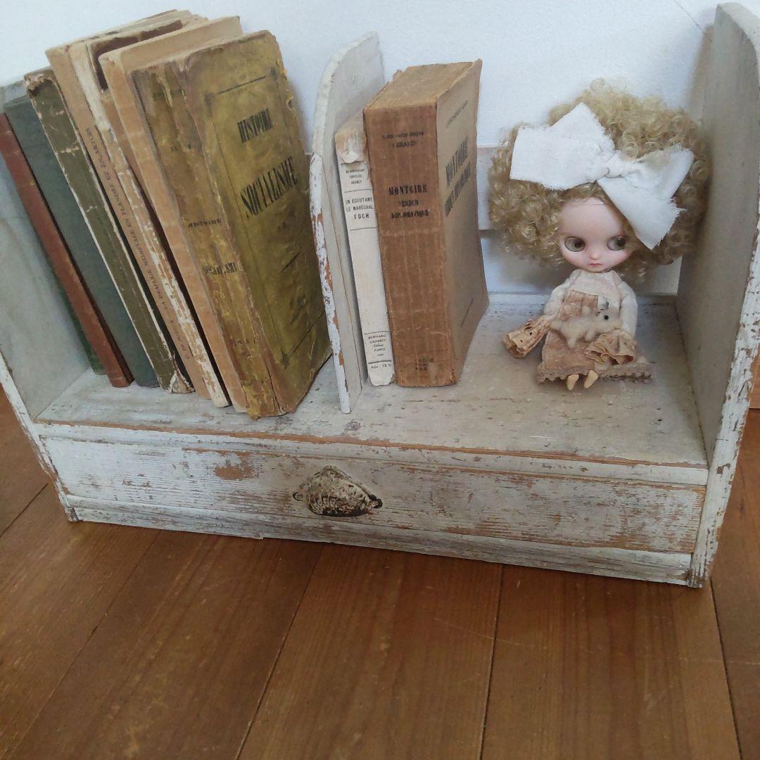 古い学校の本立て 本棚 古道具 アンティーク ビンテージ 本収納