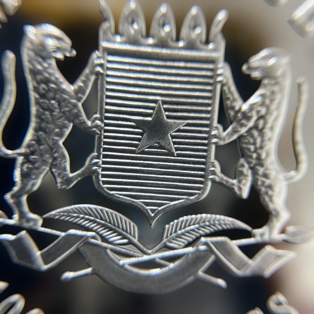 【純銀】ソマリア共和国　2018年　エレファント銀貨100シリング　1オンス①