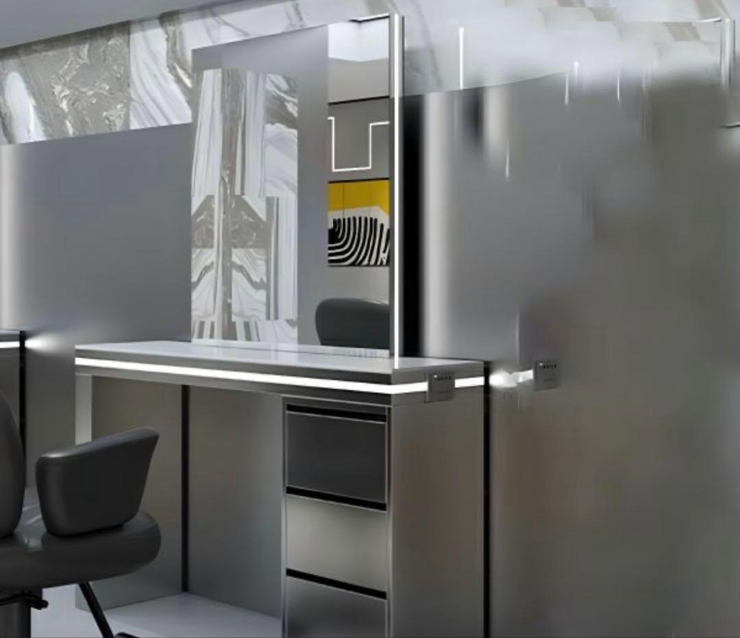 シルバー モダン ステンレス ドレッサー