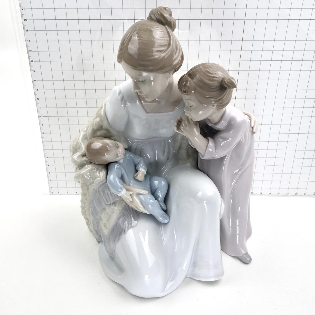 【美品】リヤドロ／フィギュリン 母と子 新しい家族 23cm／6939