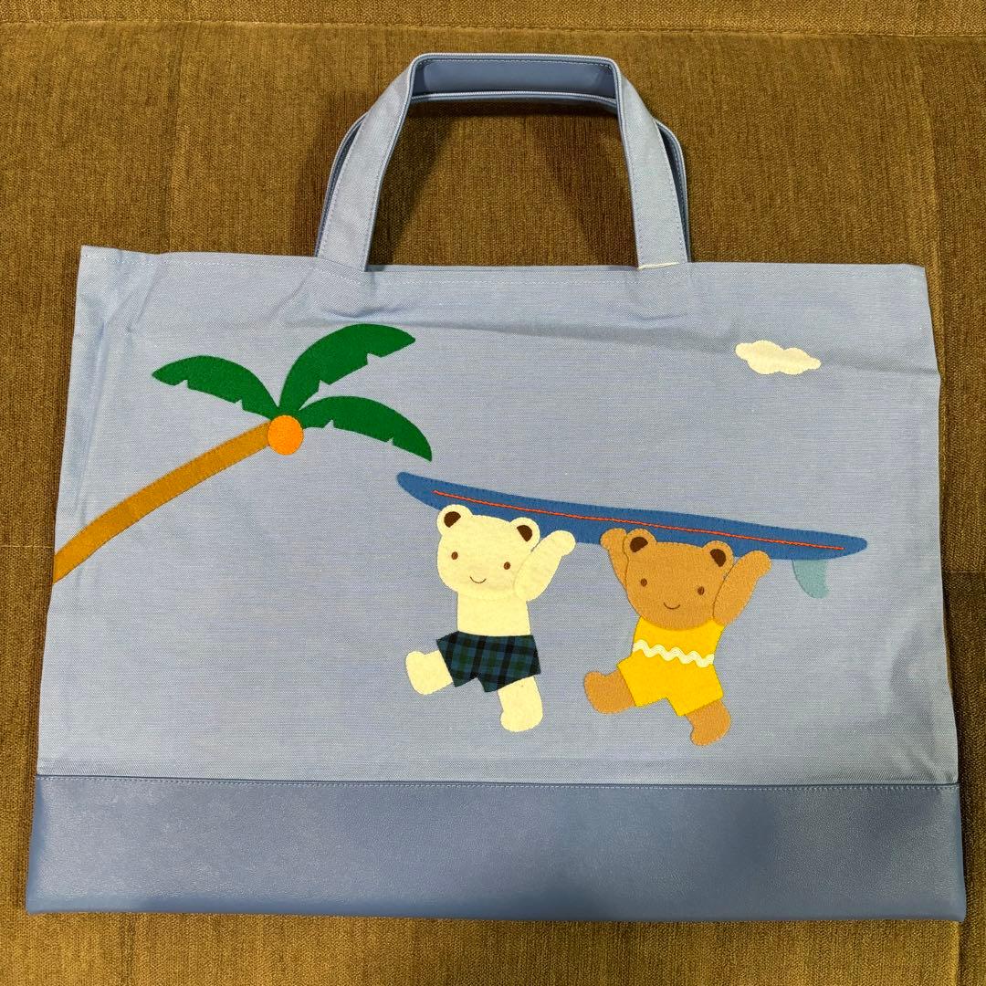 【新品未使用】ファミリア　デニムバッグ　なかよくサーフィン