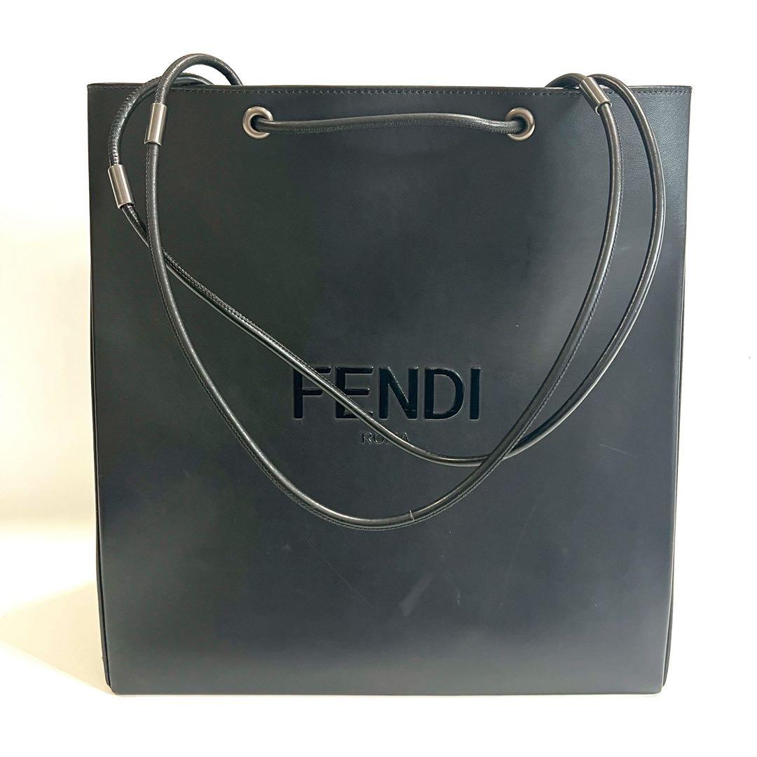 FENDI フェンディ トートバッグ ショッピング レザー ロゴ ハンド