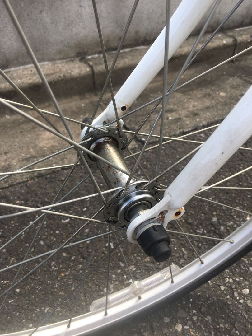 整備済 クロスバイク 自転車 子供 女子 26インチ 美品 綺麗 ホワイト 白