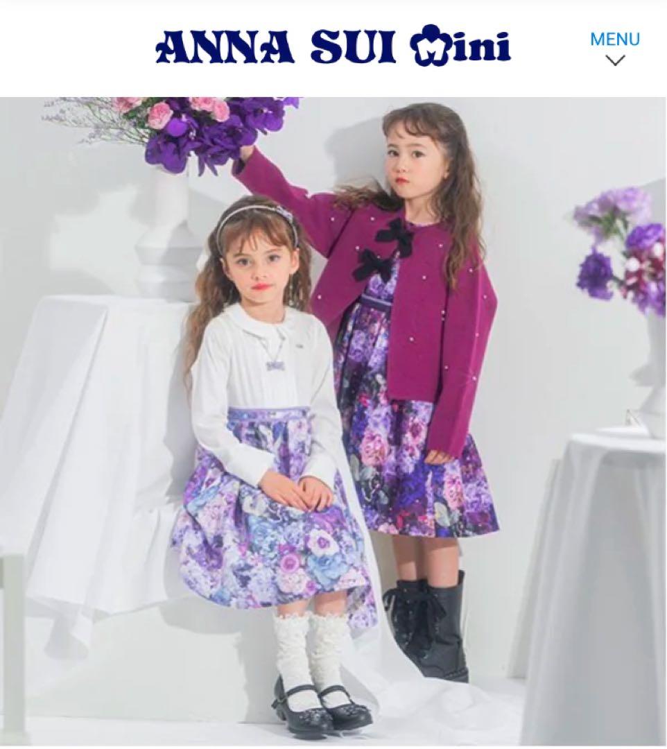 新品　ANNA SUI mini アナスイミニ　花柄ワンピース 140