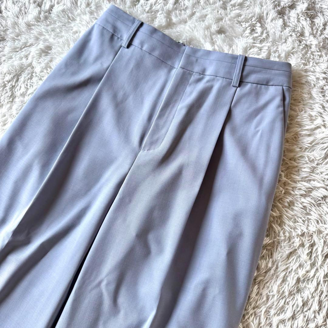 極美品　ユナイテッドアローズ　ビジネススーツ　セットアップ　ノーカラー　ブルー