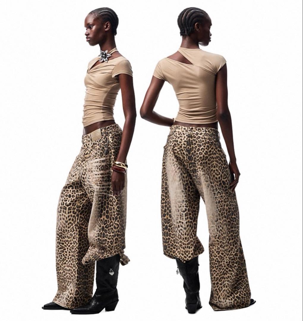 1JINN STUDIO ヒョウ柄　パンツ　デニムパンツ