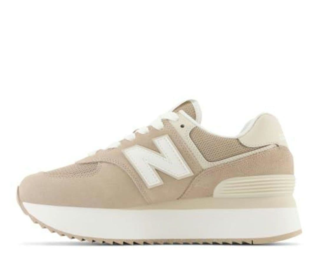 _153❗【未使用に近い美品】ニューバランス574厚底 ブラウン 24㎝