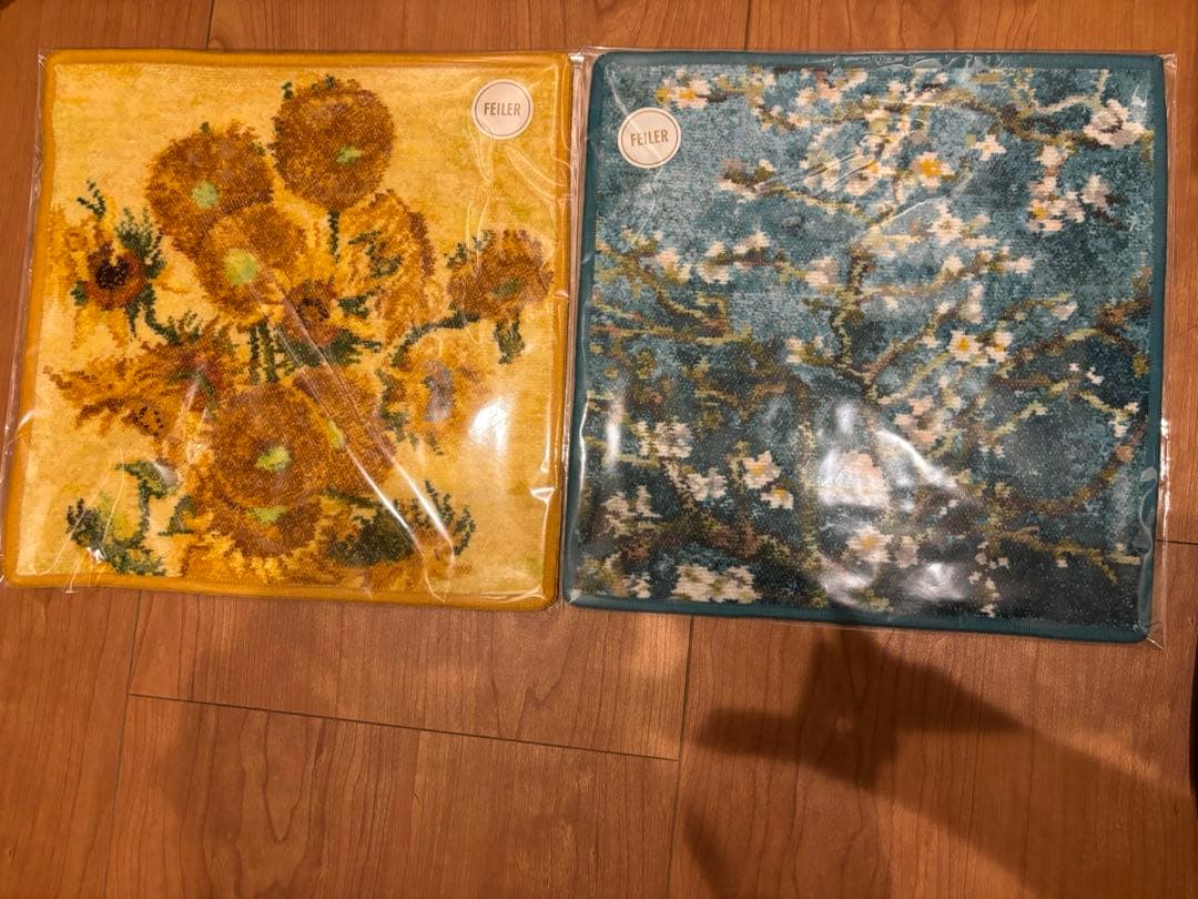 フェイラー　ゴッホ　ハンカチ　セット　アーモンドブロッサム　サンフラワーズ　新品