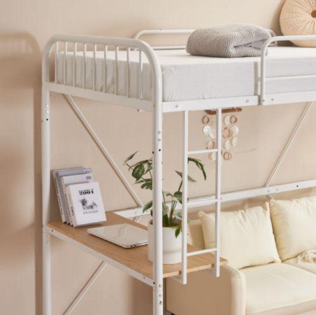 新品未使用　ロフトベッド　シングル　ホワイト