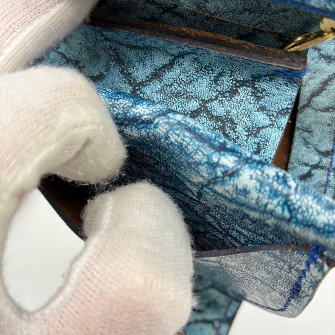 極美品】EVISU エビス　二つ折り財布　ウォレット　ブルー