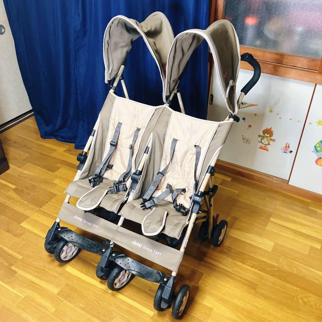 Jeep スポーツツイン 双子用ベビーカー ベージュ