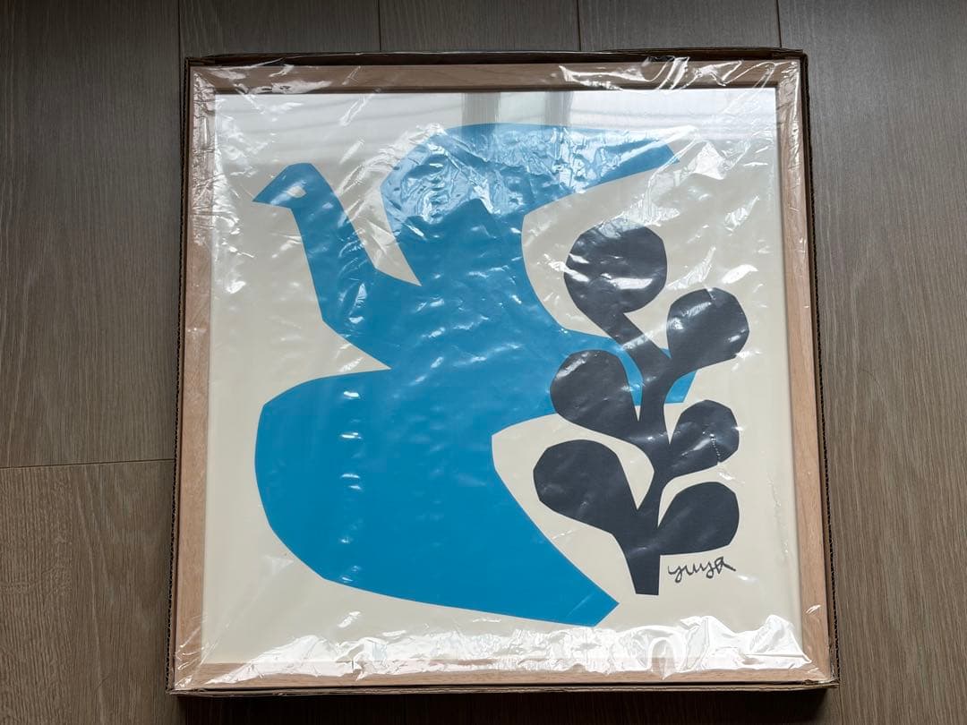 YUYA BLUE BIRD アートポスター（フレーム付き）