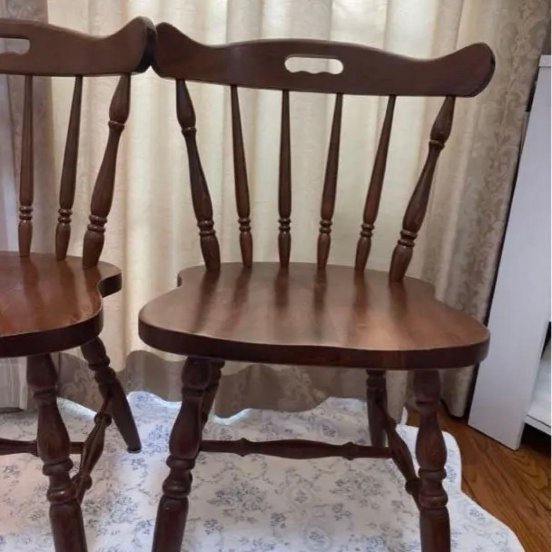 キツツキ　木製　ダイニングチェア　1脚