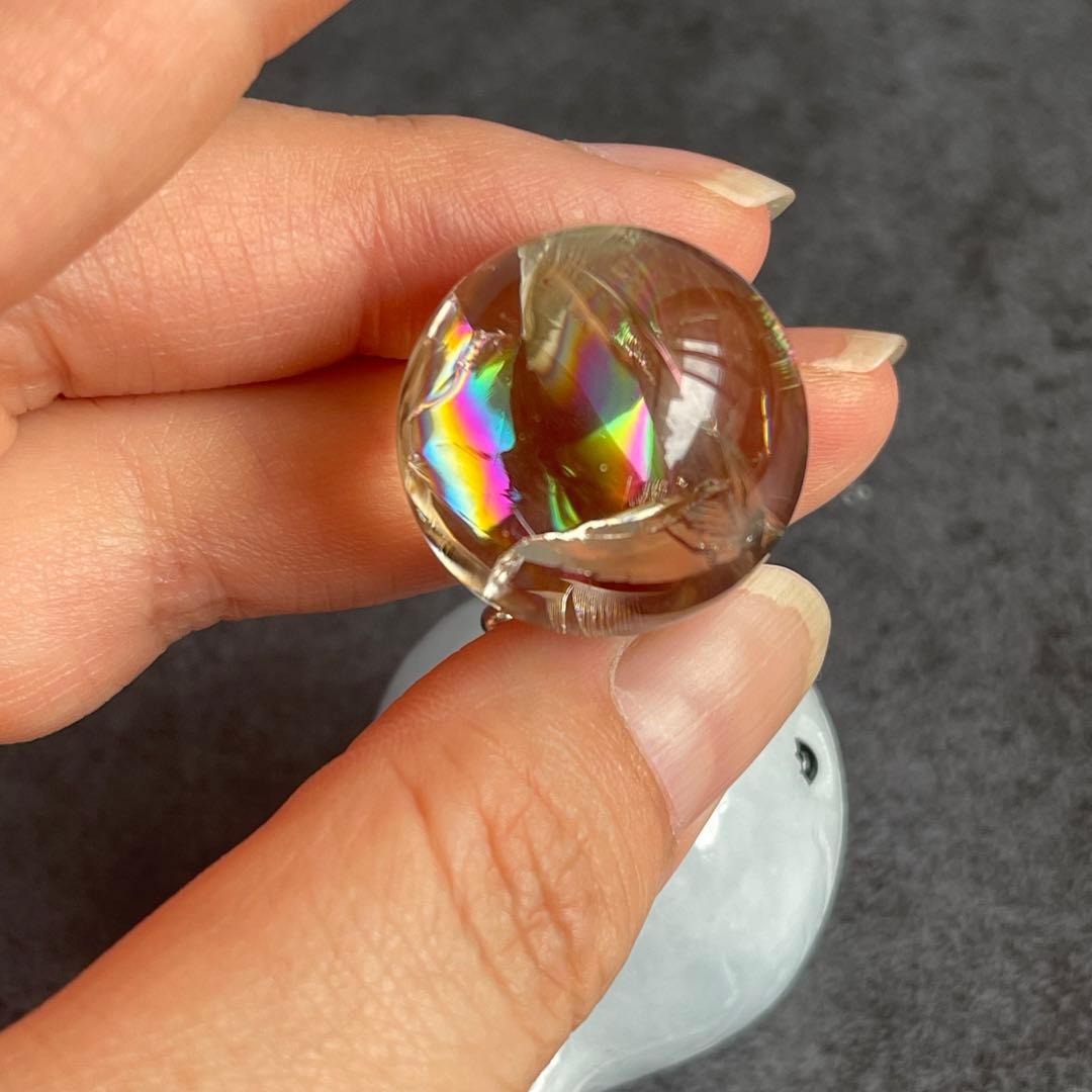 セレスタイト クジラ スモーキークォーツ ミニスフィア付き