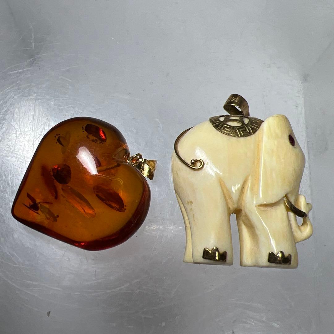 K18 585 K14刻印ネックレストップ2点 8.6g 東さ8-0131☆2F