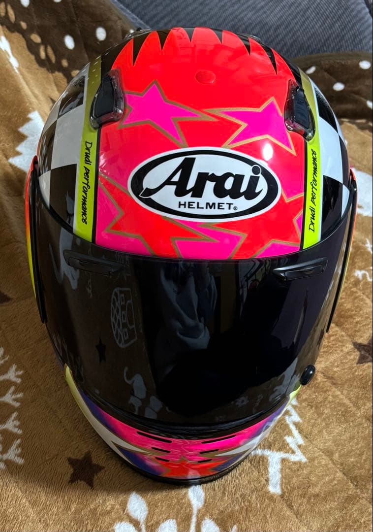 【美品】Arai フルフェイスヘルメット ケビン・シュワンツ スモークシールド