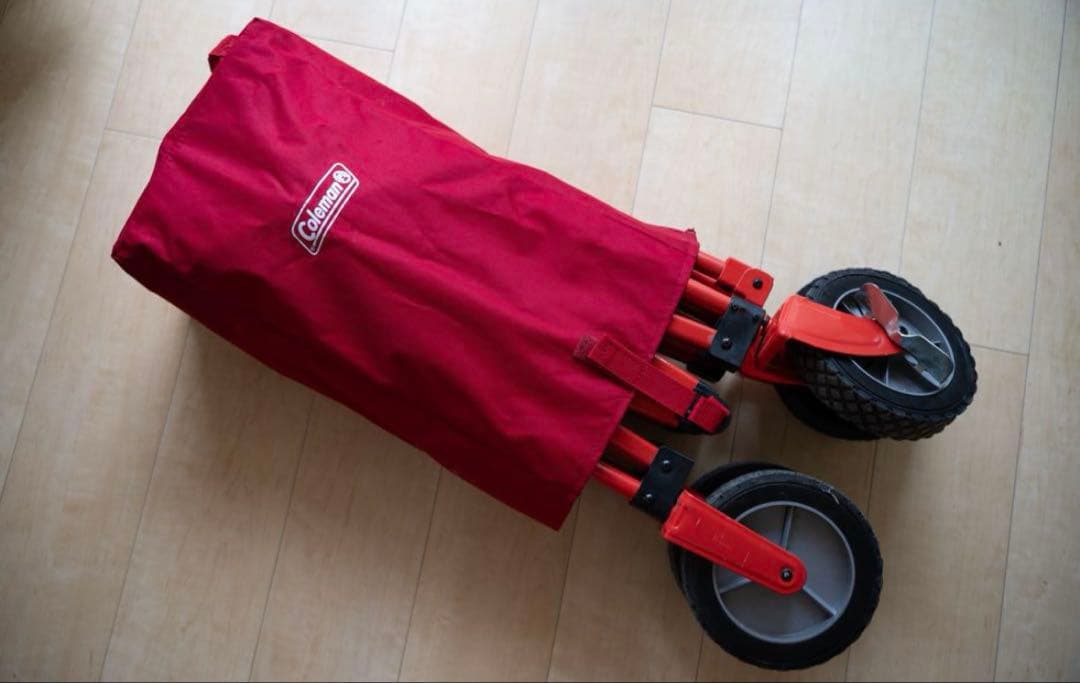Coleman 折りたたみ式キャリーカート 赤