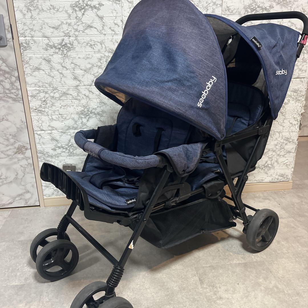 seebaby 2人乗りベビーカー　双子用ベビーカー