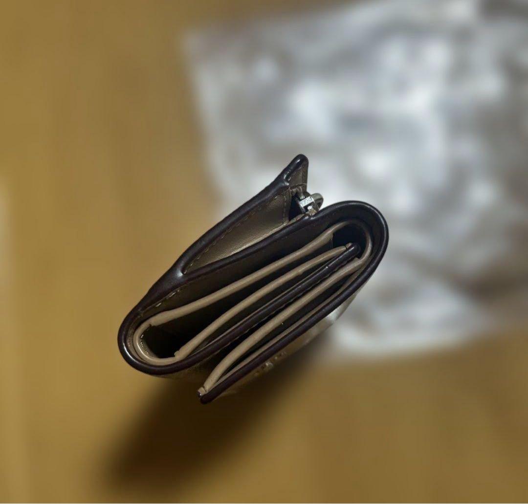 d*n様 新品未使用　COACH　折り財布　マイクロウォレット　ベージュ