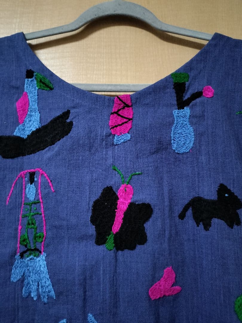 エスニック　トップス　半袖　ナカ族手刺繍衣類　新品　タイ製1