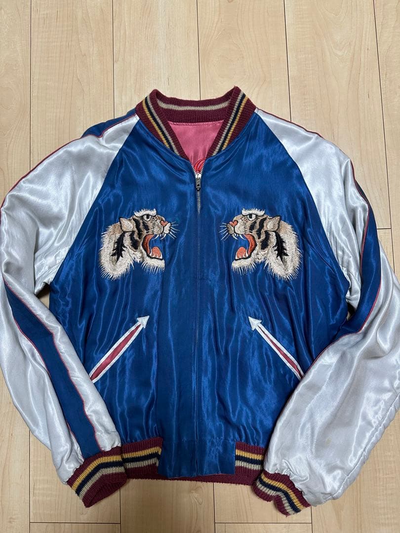 テーラー東洋 スカジャン TT11781 M 虎 舞妓 リバーシブル サテン