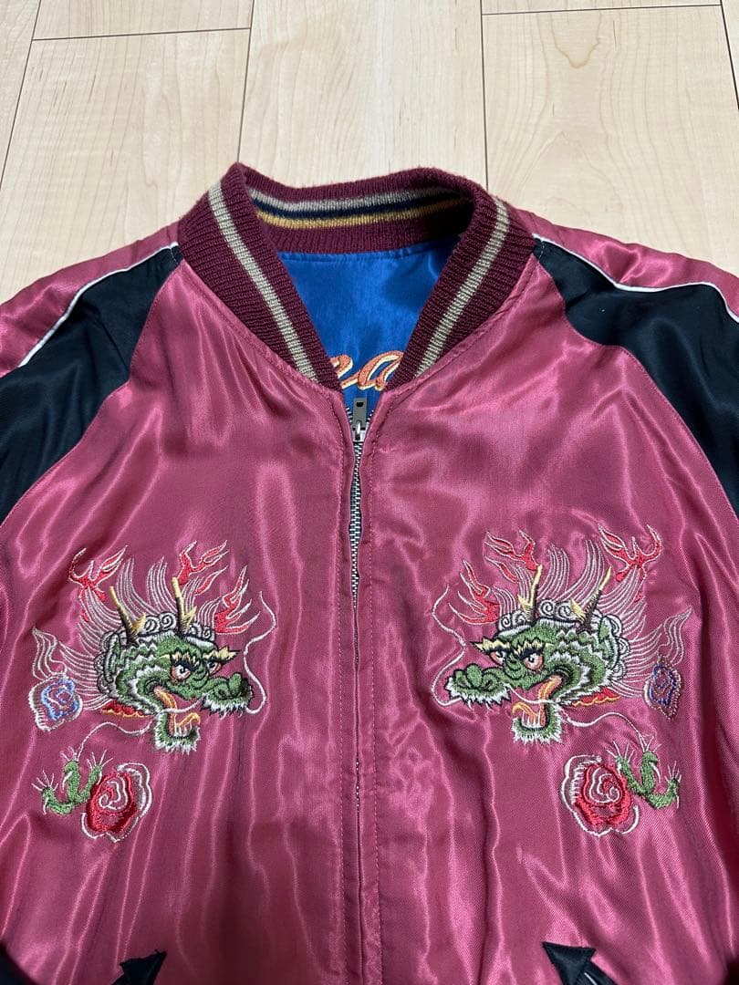 テーラー東洋 スカジャン TT11781 M 虎 舞妓 リバーシブル サテン