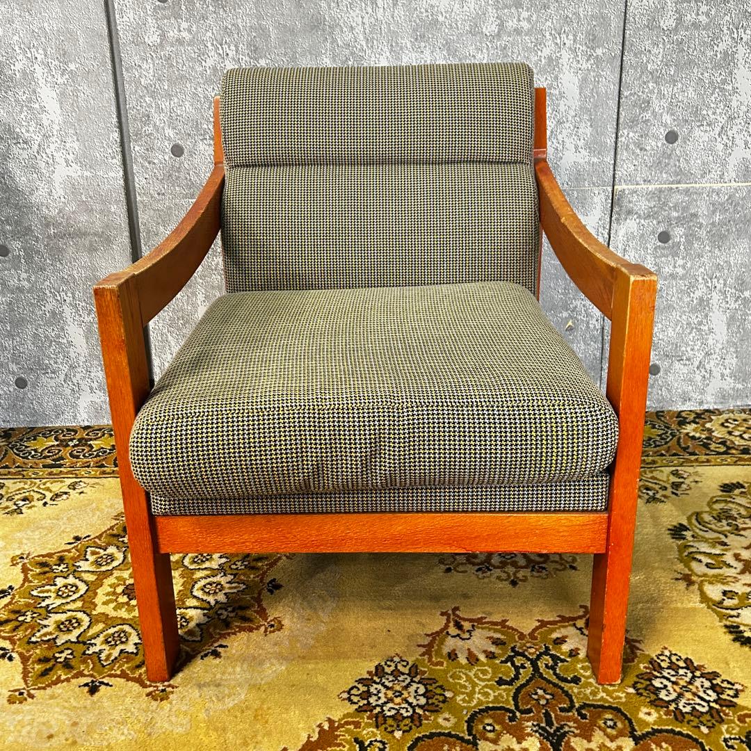 S.K꧁レトロ家具꧂1人掛けアームソファ チェア4脚セット 北欧モダン