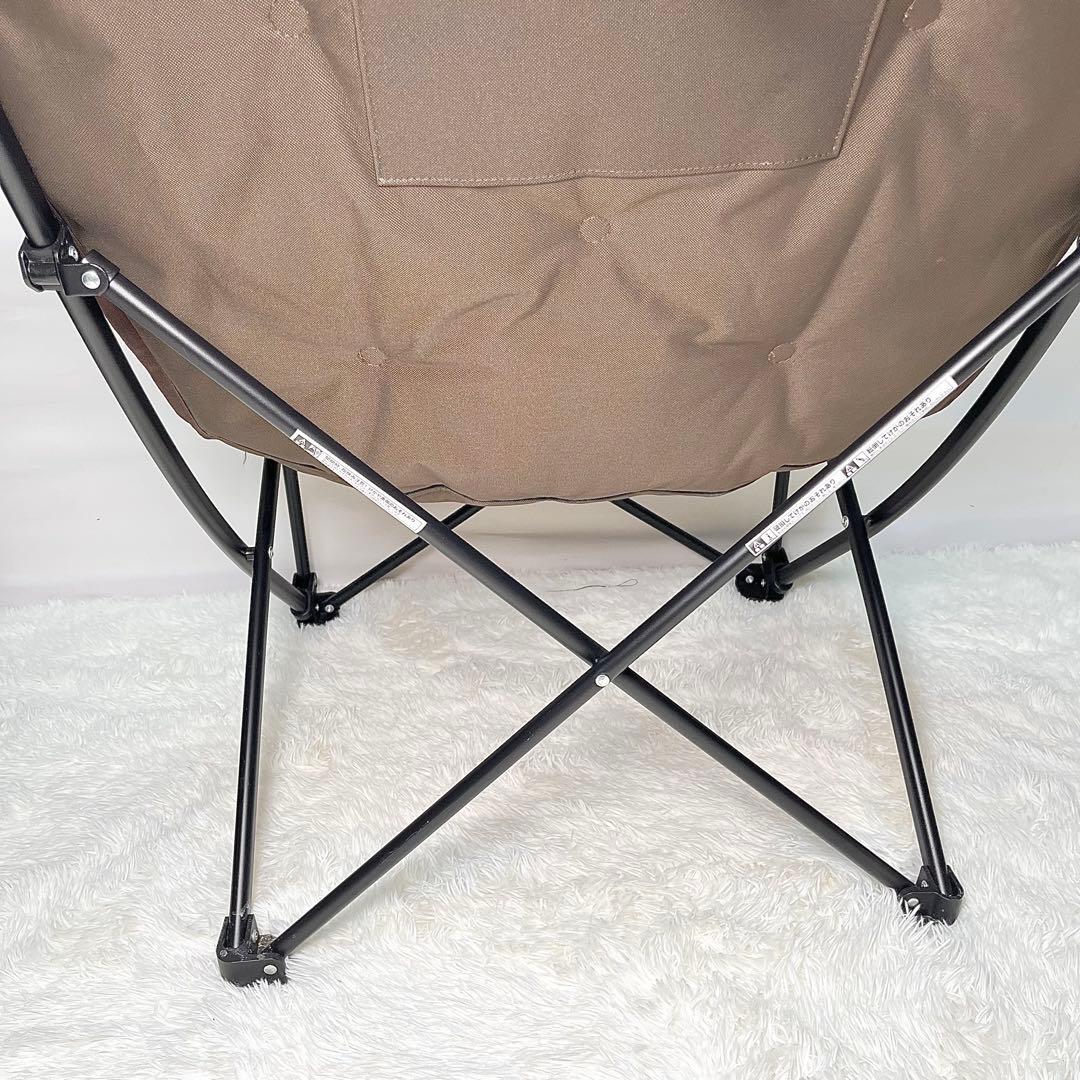 【美品】ニトリ バタフライチェア ハイバック BR オットマン付 撥水加工