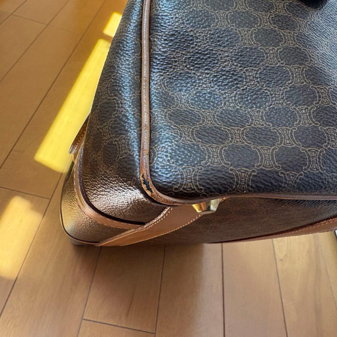 CELINE マカダム柄 ミニボストン ハンドバッグ