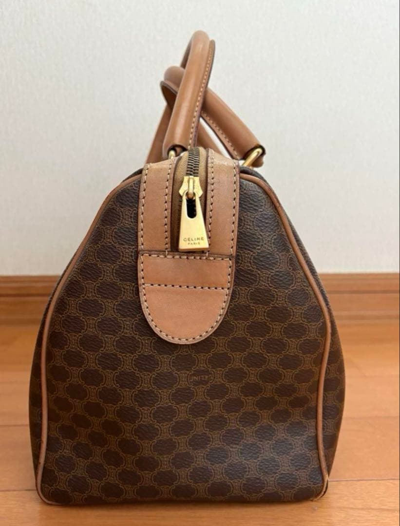 CELINE マカダム柄 ミニボストン ハンドバッグ