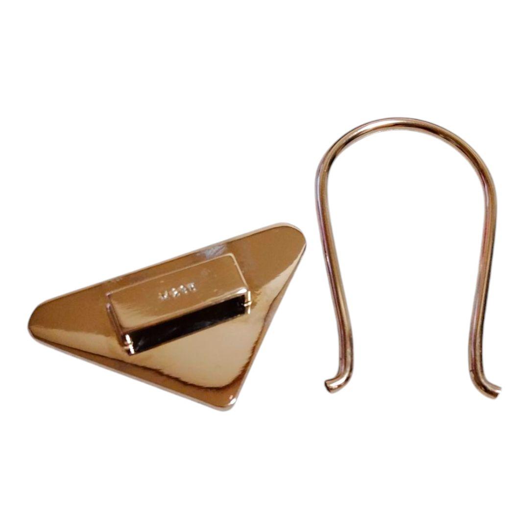 PRADAプラダ/バッグチャーム/キーリング/キーホルダー/三角ロゴ