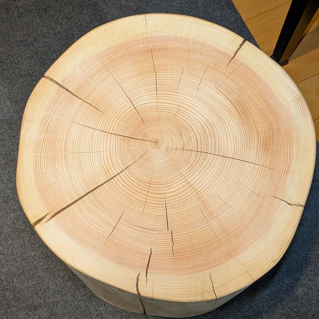 Borsalino　天然檜　特大　切り株　椅子　テーブル　高さ約43㎝