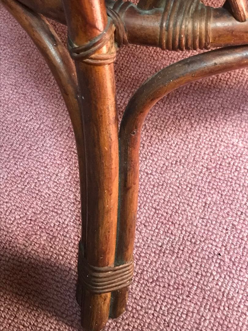 ラタン 籐家具 チェア 1脚 ヴィンテージ 古家具 ビンテージ