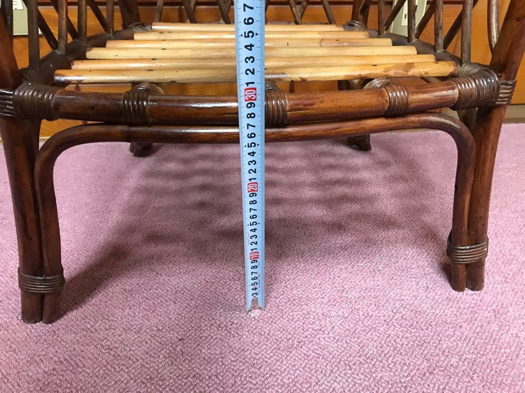 ラタン 籐家具 チェア 1脚 ヴィンテージ 古家具 ビンテージ