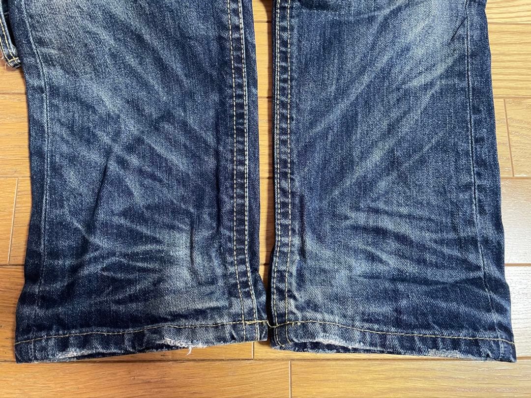 Lolita jeans 奈良美智　ヴィンテージ加工　サガラ刺繍デニム　Sサイズ