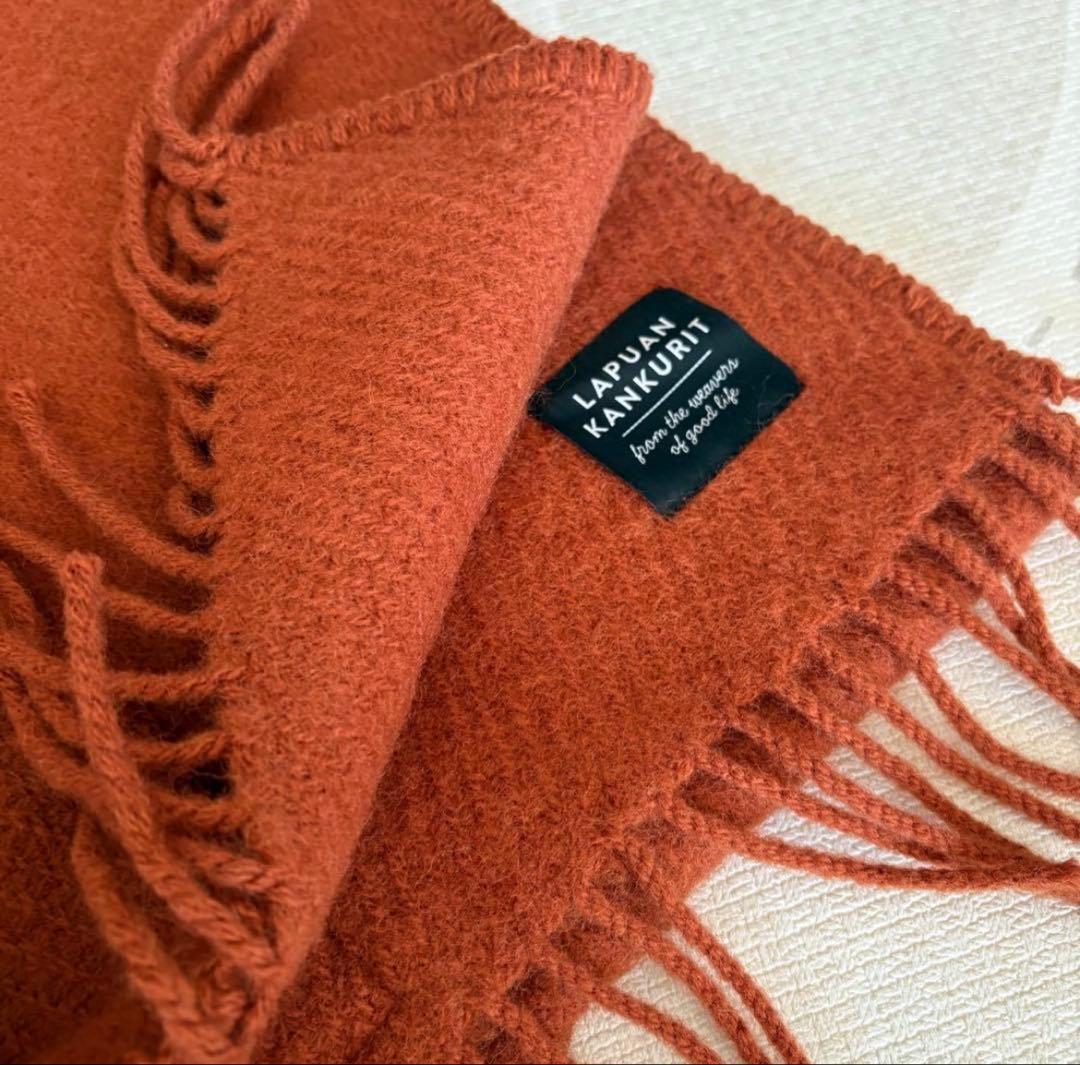 LAPUAN KANKURIT ポケットショール　オレンジUNIストール