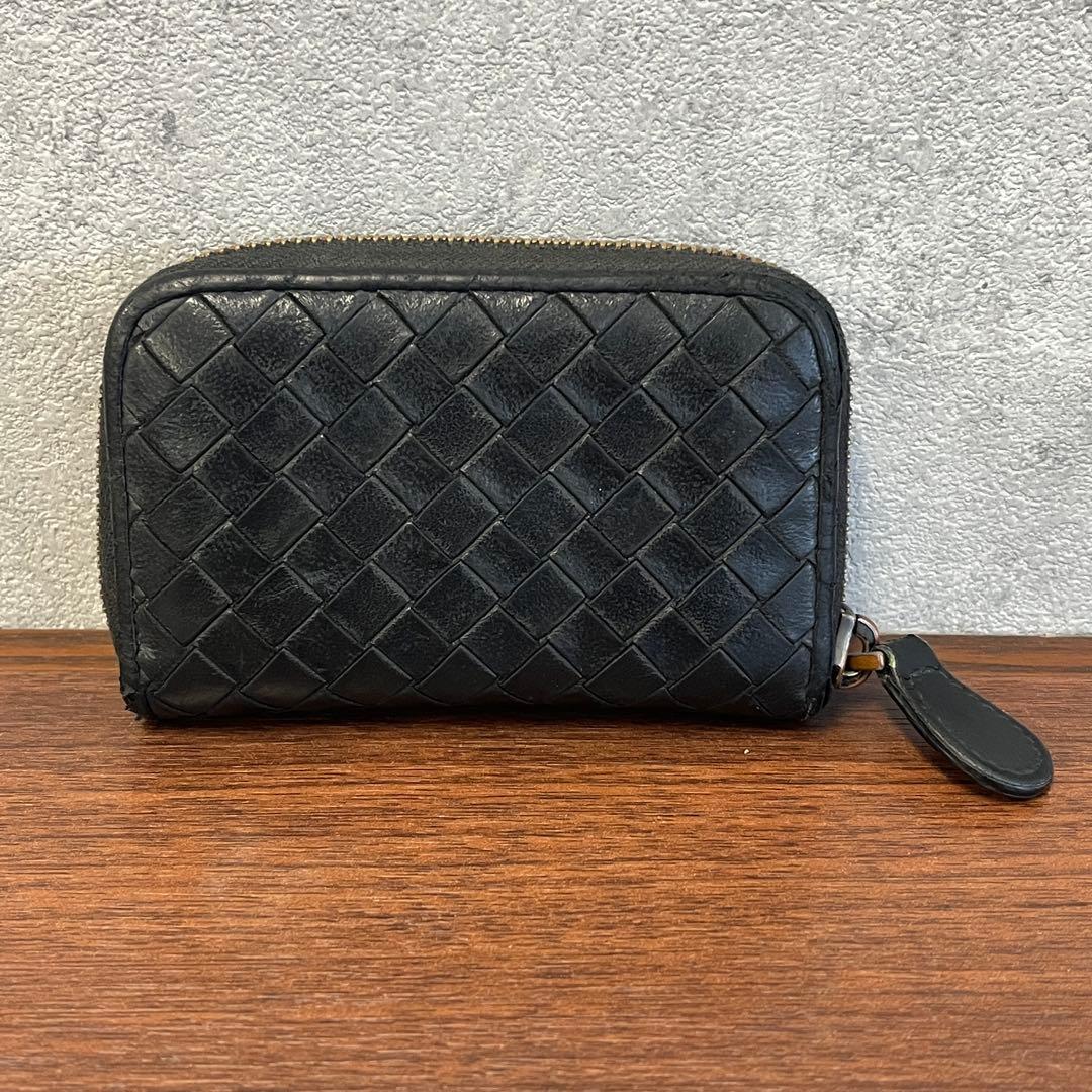 ボッテガヴェネタ　黒　レザー　編み込み　ケース　小銭入れ