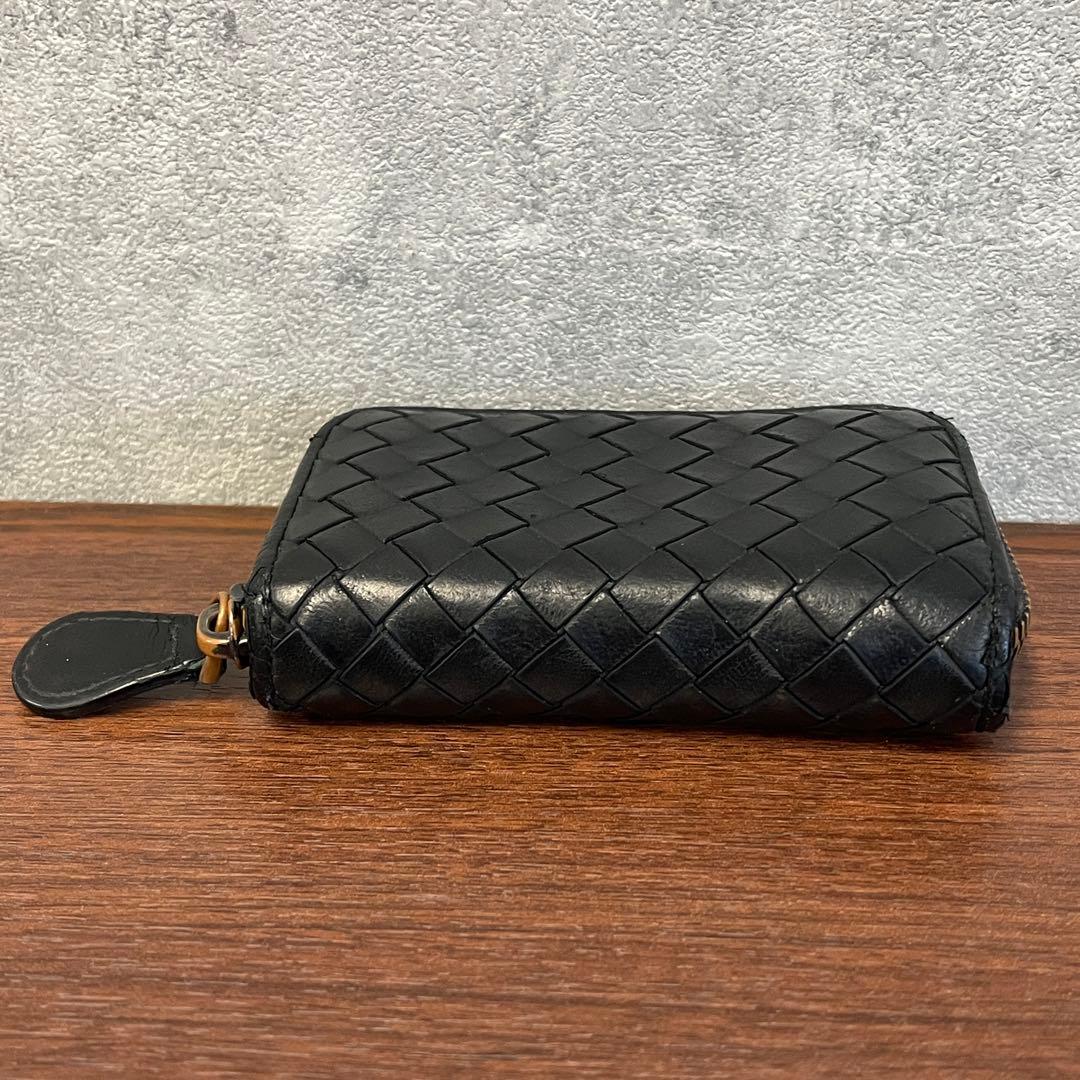 ボッテガヴェネタ　黒　レザー　編み込み　ケース　小銭入れ