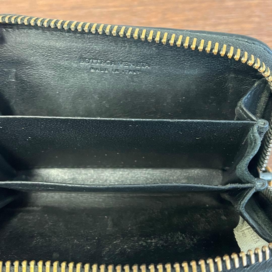 ボッテガヴェネタ　黒　レザー　編み込み　ケース　小銭入れ