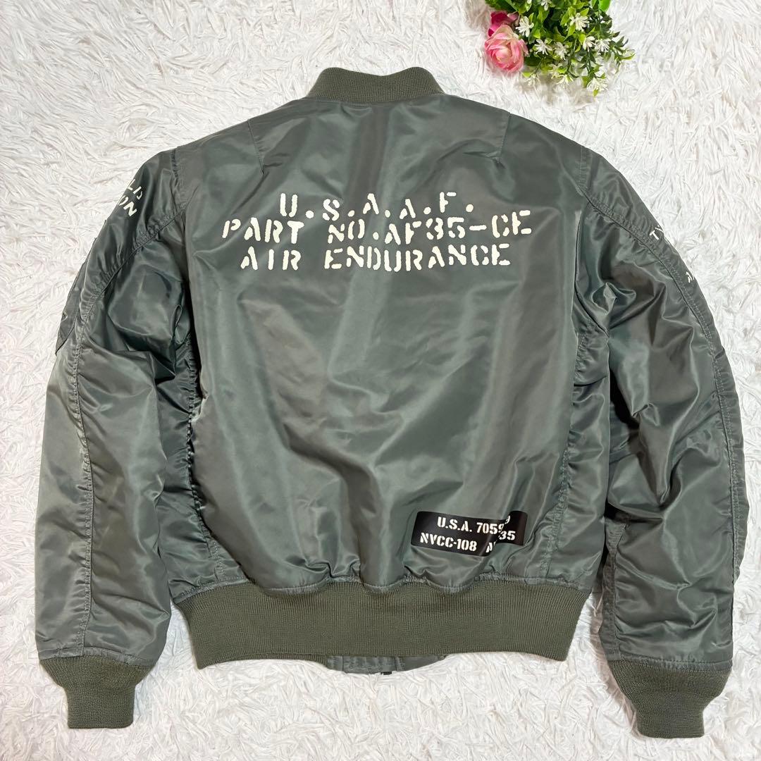 【AVIREX】 MA-1 フライトジャケット ステンシル REBUILD M