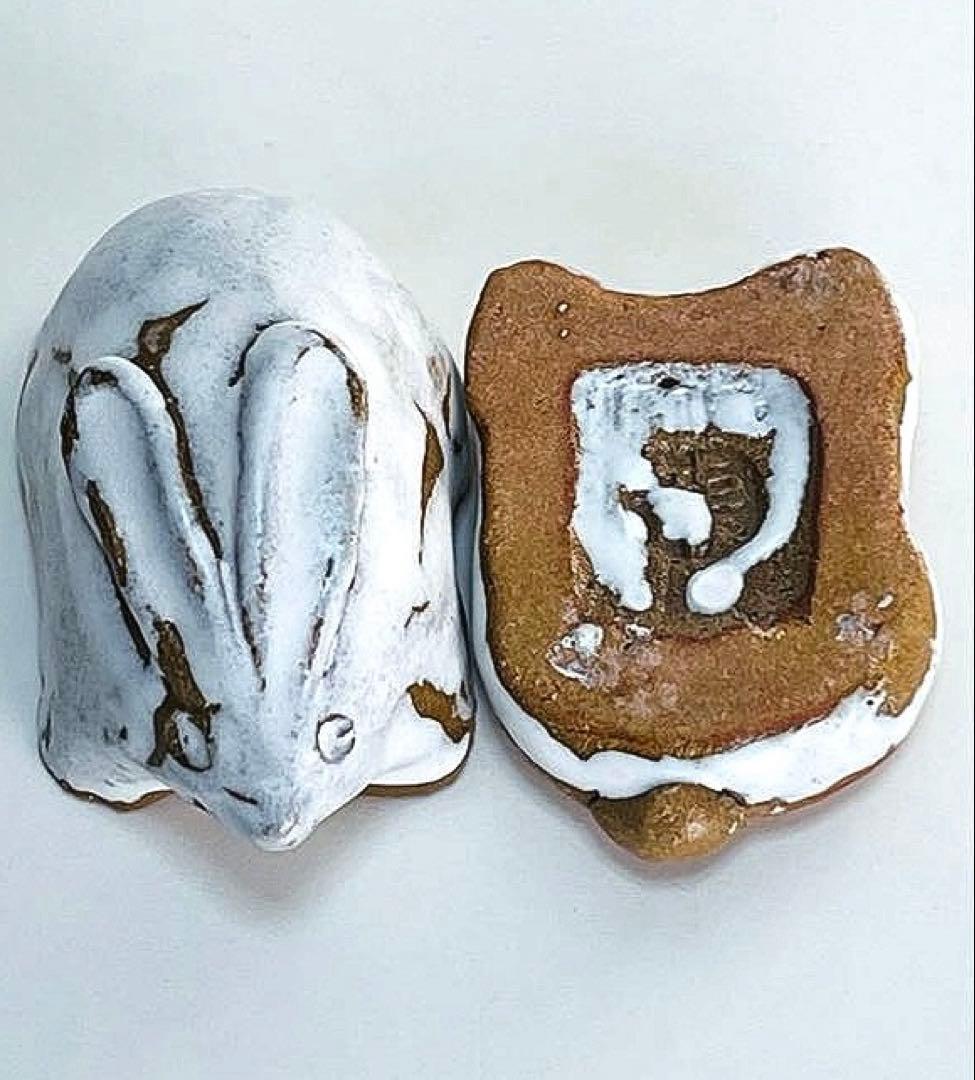 勝尾青龍洞・兎　香合　鬼萩釉　茶道具 共箱付き