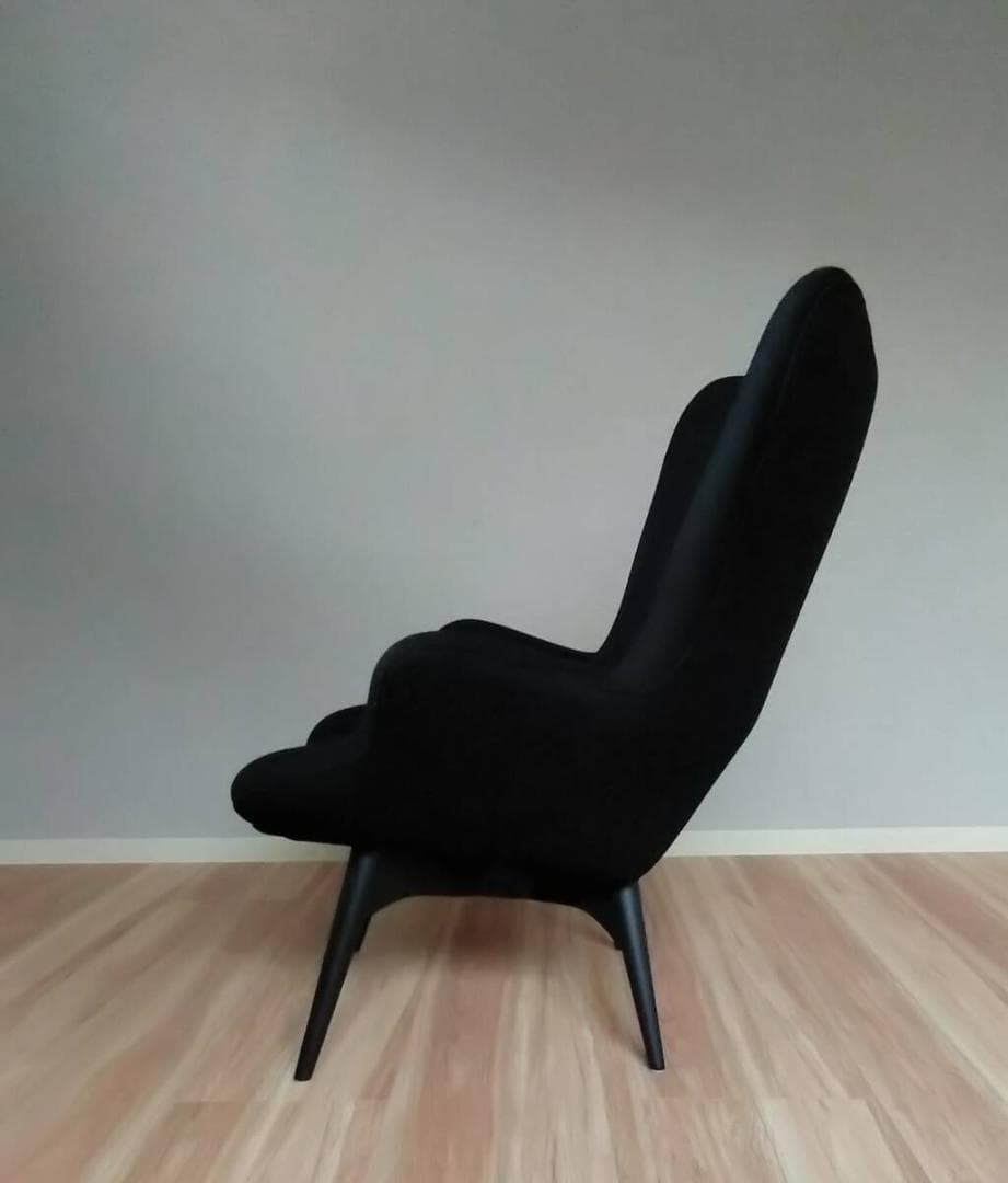 ★美品 コンターチェア ハイバックチェア ブラック ファブリック