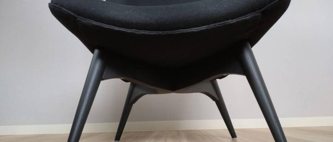 ★美品 コンターチェア ハイバックチェア ブラック ファブリック