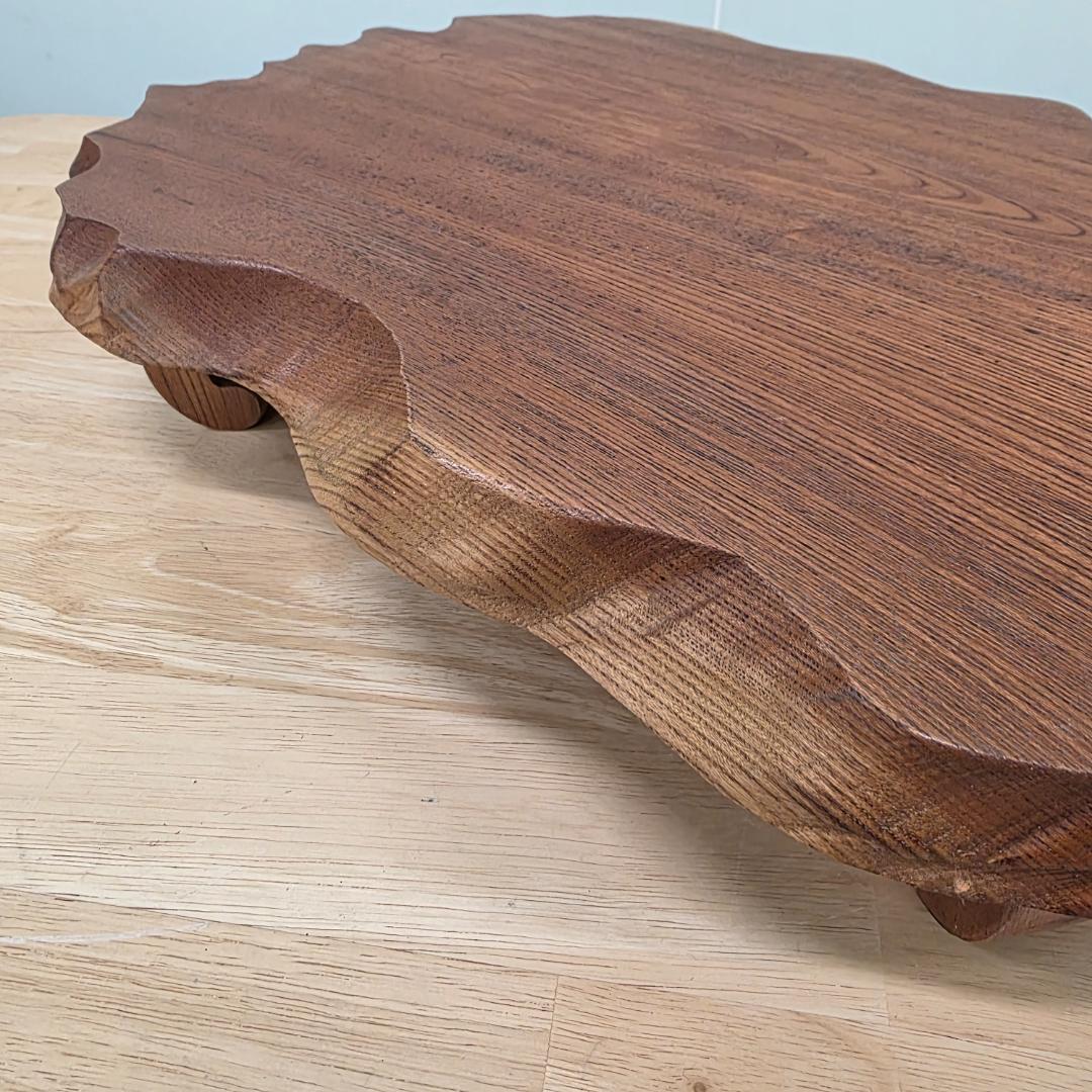 木製 不規則形状座卓 花台 天然木 盆栽卓 ローテーブル 和モダン座卓